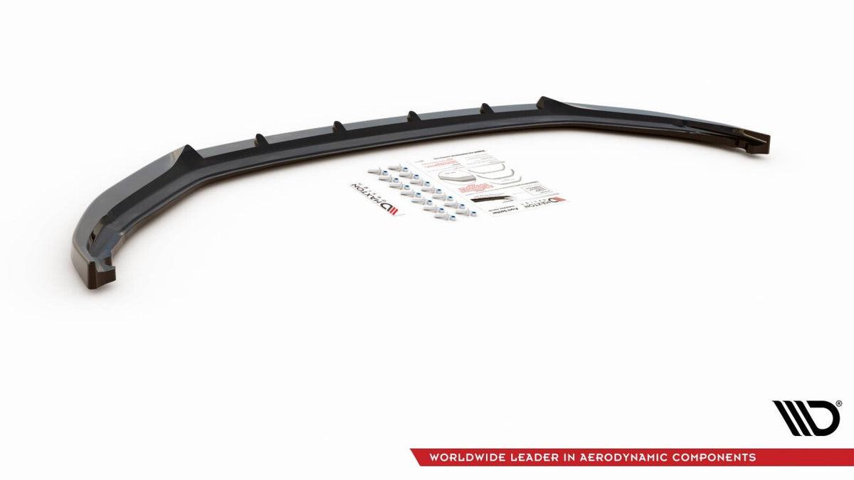 Frontlippe V.1 passend für Skoda Kamiq Mk1 schwarz Hochglanz