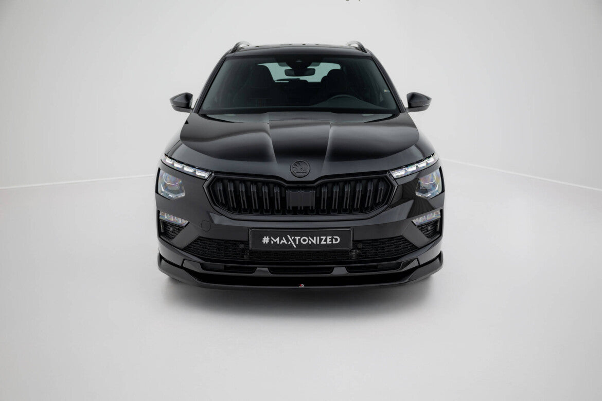 Frontlippe V.1 passend für Skoda Kamiq Monte Carlo Mk1 FL schwarz Hochglanz