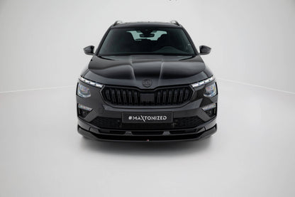 Frontlippe V.1 passend für Skoda Kamiq Monte Carlo Mk1 FL schwarz Hochglanz