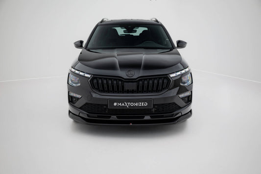 Frontlippe V.1 passend für Skoda Kamiq Monte Carlo Mk1 FL schwarz Hochglanz