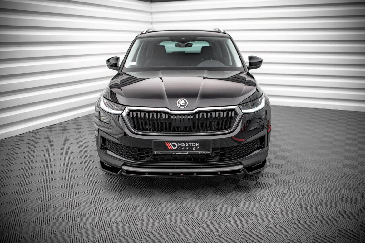 Frontlippe V.1 passend für Skoda Kodiaq Mk1 FL schwarz Hochglanz