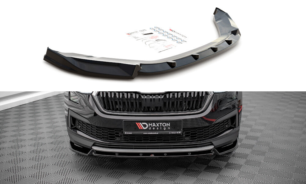 Frontlippe V.1 passend für Skoda Kodiaq Mk1 FL schwarz Hochglanz