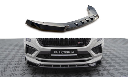 Frontlippe V.1 passend für Skoda Kodiaq RS Mk1 FL schwarz Hochglanz