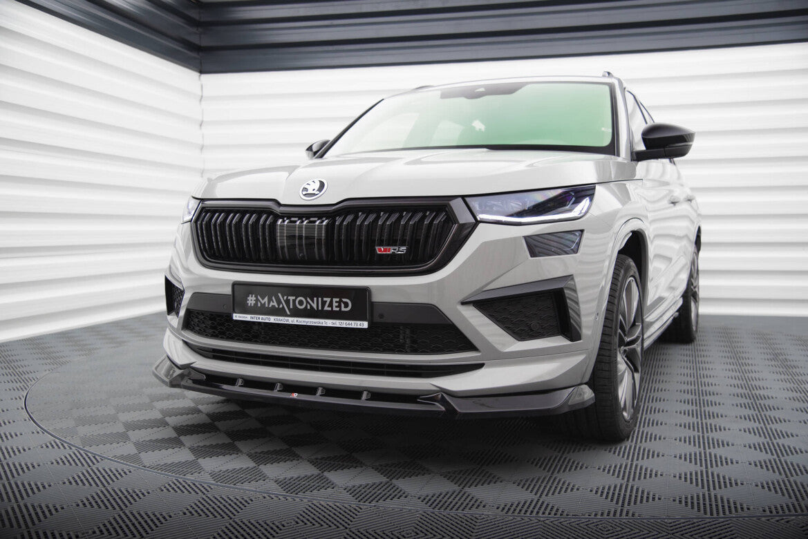 Frontlippe V.1 passend für Skoda Kodiaq RS Mk1 FL schwarz Hochglanz