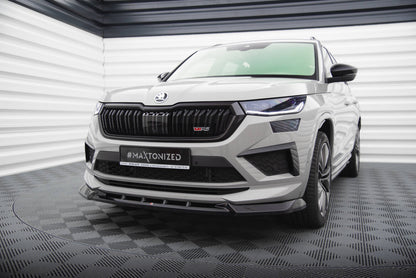 Frontlippe V.1 passend für Skoda Kodiaq RS Mk1 FL schwarz Hochglanz