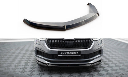 Frontlippe V.1 passend für Skoda Kodiaq Sportline Mk1 FL schwarz Hochglanz