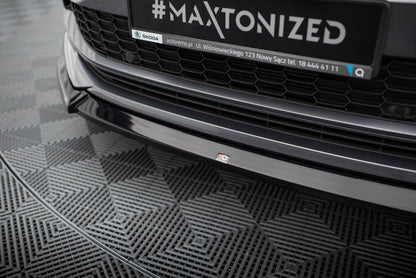 Frontlippe V.1 passend für Skoda Kodiaq Sportline Mk1 FL schwarz Hochglanz
