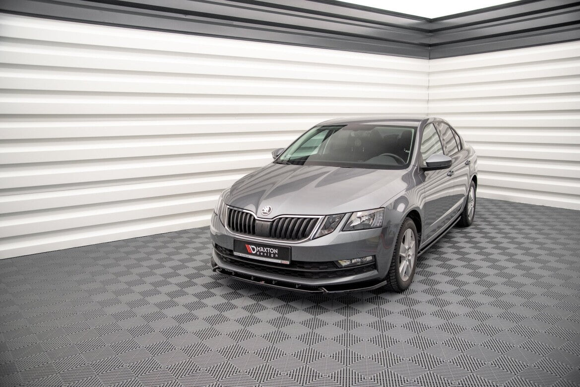 Frontlippe V.1 passend für Skoda Octavia Mk3 FL schwarz Hochglanz