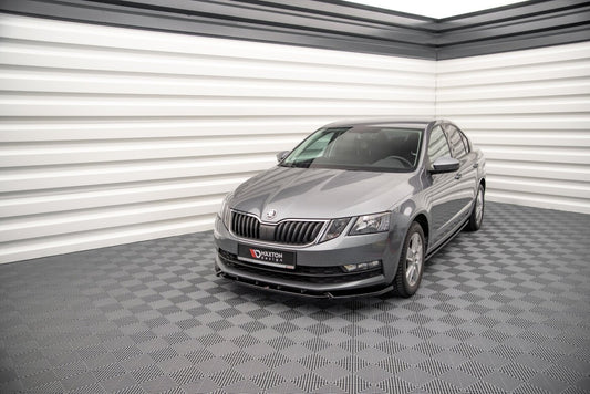 Frontlippe V.1 passend für Skoda Octavia Mk3 FL schwarz Hochglanz