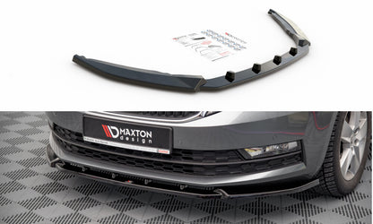 Frontlippe V.1 passend für Skoda Octavia Mk3 FL schwarz Hochglanz