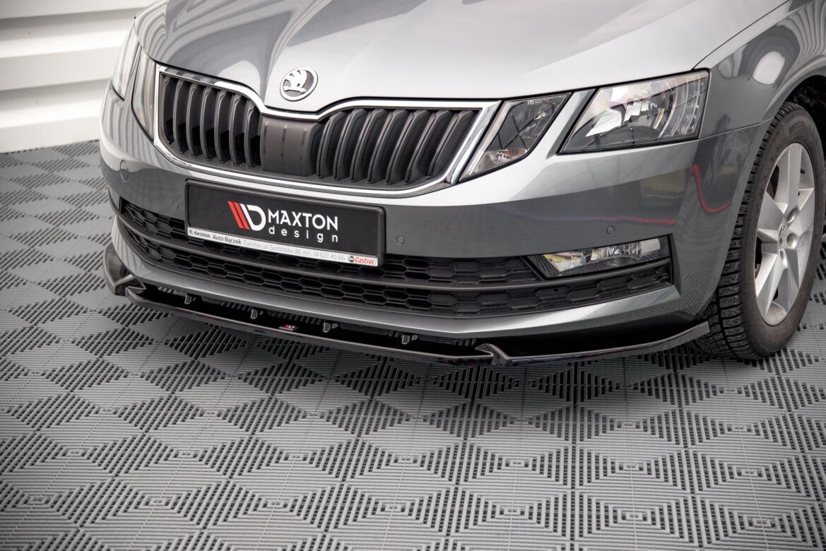 Frontlippe V.1 passend für Skoda Octavia Mk3 FL schwarz Hochglanz