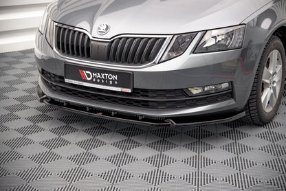 Frontlippe V.1 passend für Skoda Octavia Mk3 FL schwarz Hochglanz