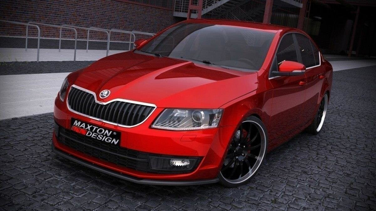 Frontlippe V.1 passend für Skoda Octavia Mk3 schwarz Hochglanz
