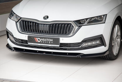 Frontlippe V.1 passend für Skoda Octavia Mk4 schwarz Hochglanz