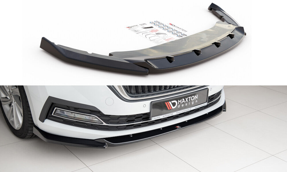 Frontlippe V.1 passend für Skoda Octavia Mk4 schwarz Hochglanz
