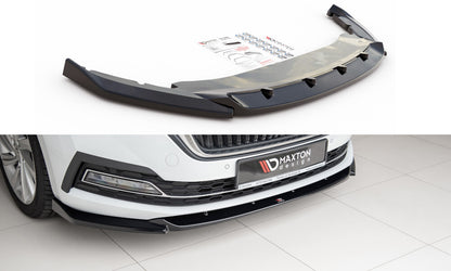 Frontlippe V.1 passend für Skoda Octavia Mk4 schwarz Hochglanz