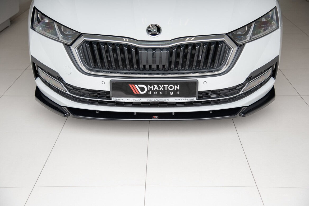 Frontlippe V.1 passend für Skoda Octavia Mk4 schwarz Hochglanz