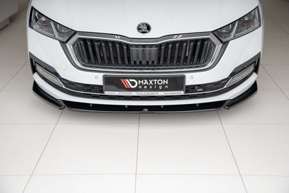 Frontlippe V.1 passend für Skoda Octavia Mk4 schwarz Hochglanz