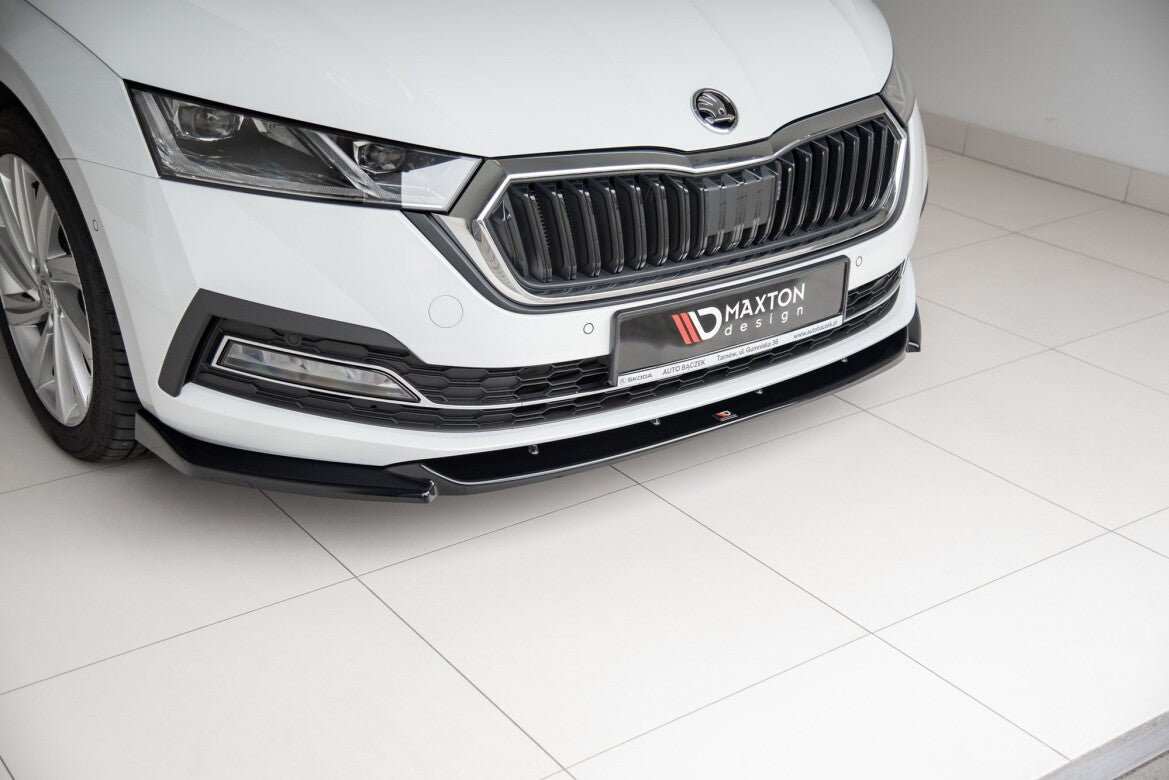 Frontlippe V.1 passend für Skoda Octavia Mk4 schwarz Hochglanz