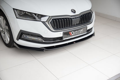 Frontlippe V.1 passend für Skoda Octavia Mk4 schwarz Hochglanz