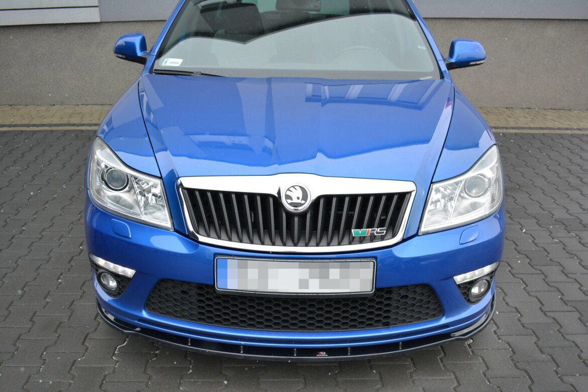 Frontlippe V.1 passend für Skoda Octavia RS Mk2 FL schwarz Hochglanz