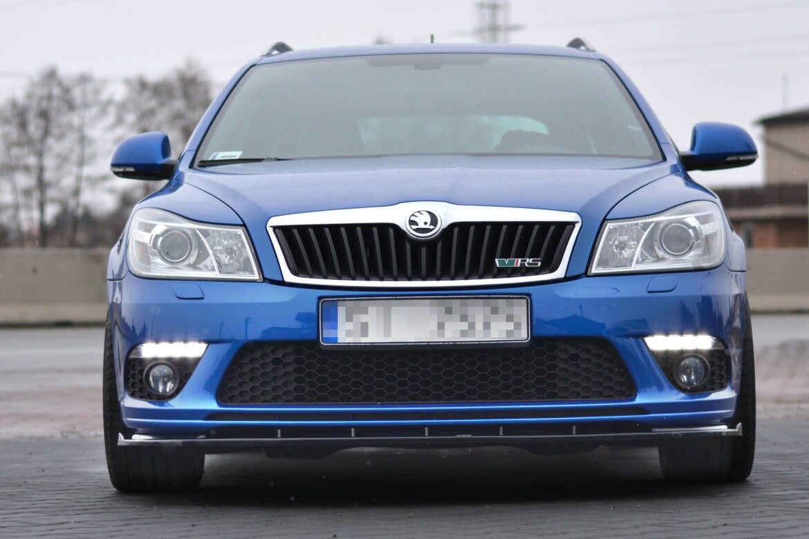 Frontlippe V.1 passend für Skoda Octavia RS Mk2 FL schwarz Hochglanz