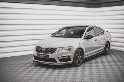 Frontlippe V.1 passend für Skoda Octavia RS Mk3 FL schwarz Hochglanz