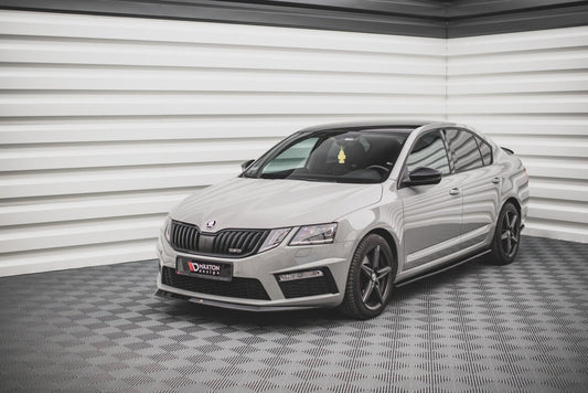 Frontlippe V.1 passend für Skoda Octavia RS Mk3 FL schwarz Hochglanz