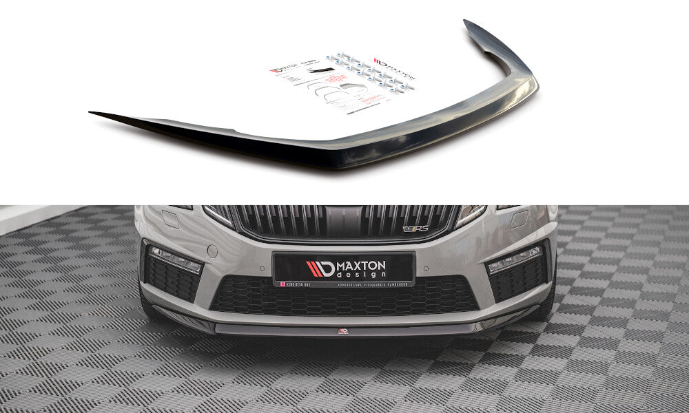 Frontlippe V.1 passend für Skoda Octavia RS Mk3 FL schwarz Hochglanz