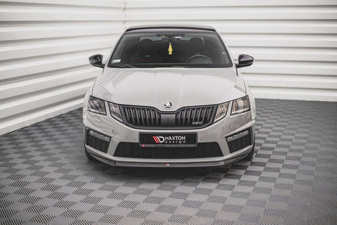 Frontlippe V.1 passend für Skoda Octavia RS Mk3 FL schwarz Hochglanz