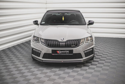 Frontlippe V.1 passend für Skoda Octavia RS Mk3 FL schwarz Hochglanz