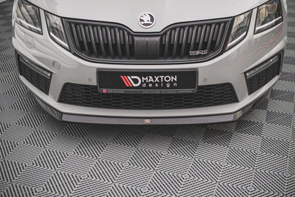 Frontlippe V.1 passend für Skoda Octavia RS Mk3 FL schwarz Hochglanz