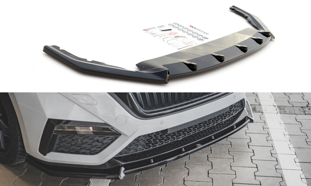 Frontlippe V.1 passend für Skoda Octavia RS Mk4 schwarz Hochglanz