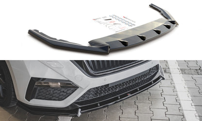 Frontlippe V.1 passend für Skoda Octavia RS Mk4 schwarz Hochglanz