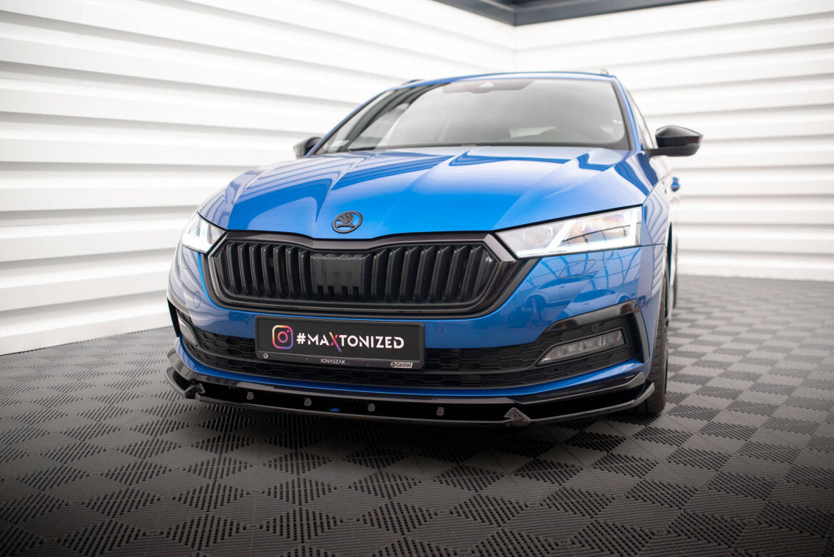 Frontlippe V.1 passend für Skoda Octavia Sportline Mk4 schwarz Hochglanz