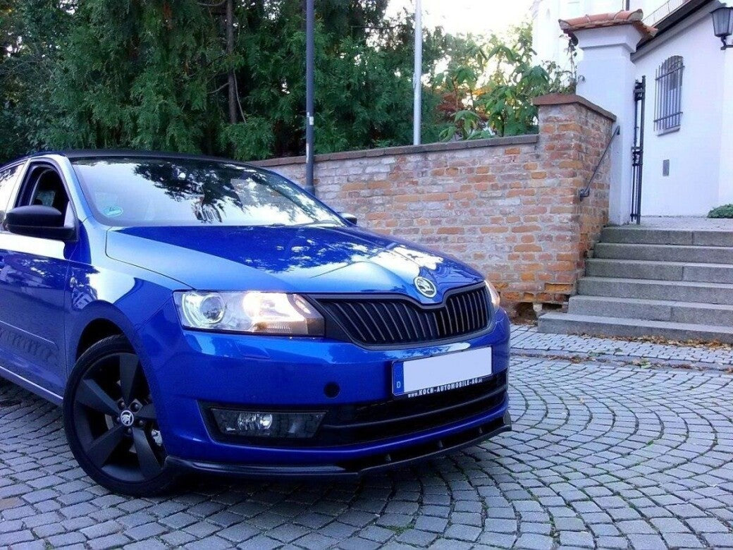 Frontlippe V.1 passend für Skoda Rapid schwarz Hochglanz