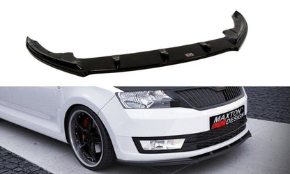 Frontlippe V.1 passend für Skoda Rapid schwarz Hochglanz