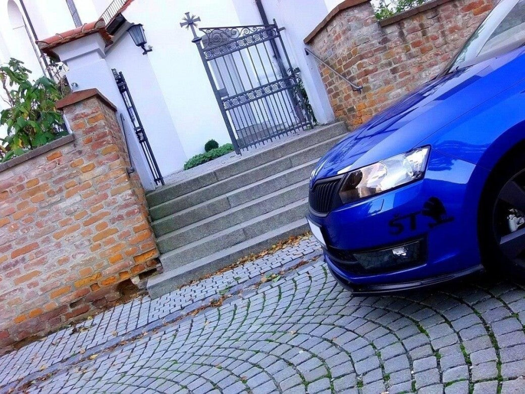 Frontlippe V.1 passend für Skoda Rapid schwarz Hochglanz