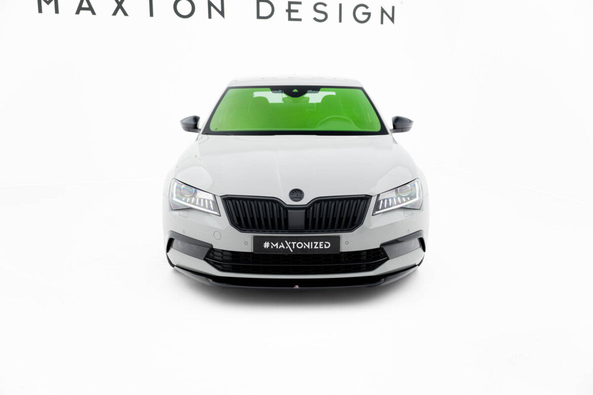 Frontlippe V.1 passend für Skoda Superb Liftback / Combi Mk3 schwarz Hochglanz