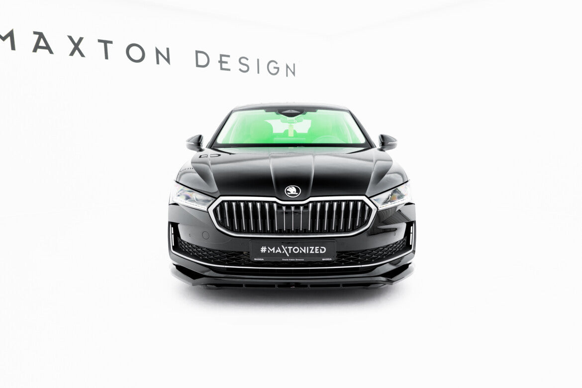 Frontlippe V.1 passend für Skoda Superb Mk4 schwarz Hochglanz
