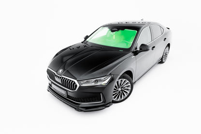 Frontlippe V.1 passend für Skoda Superb Mk4 schwarz Hochglanz