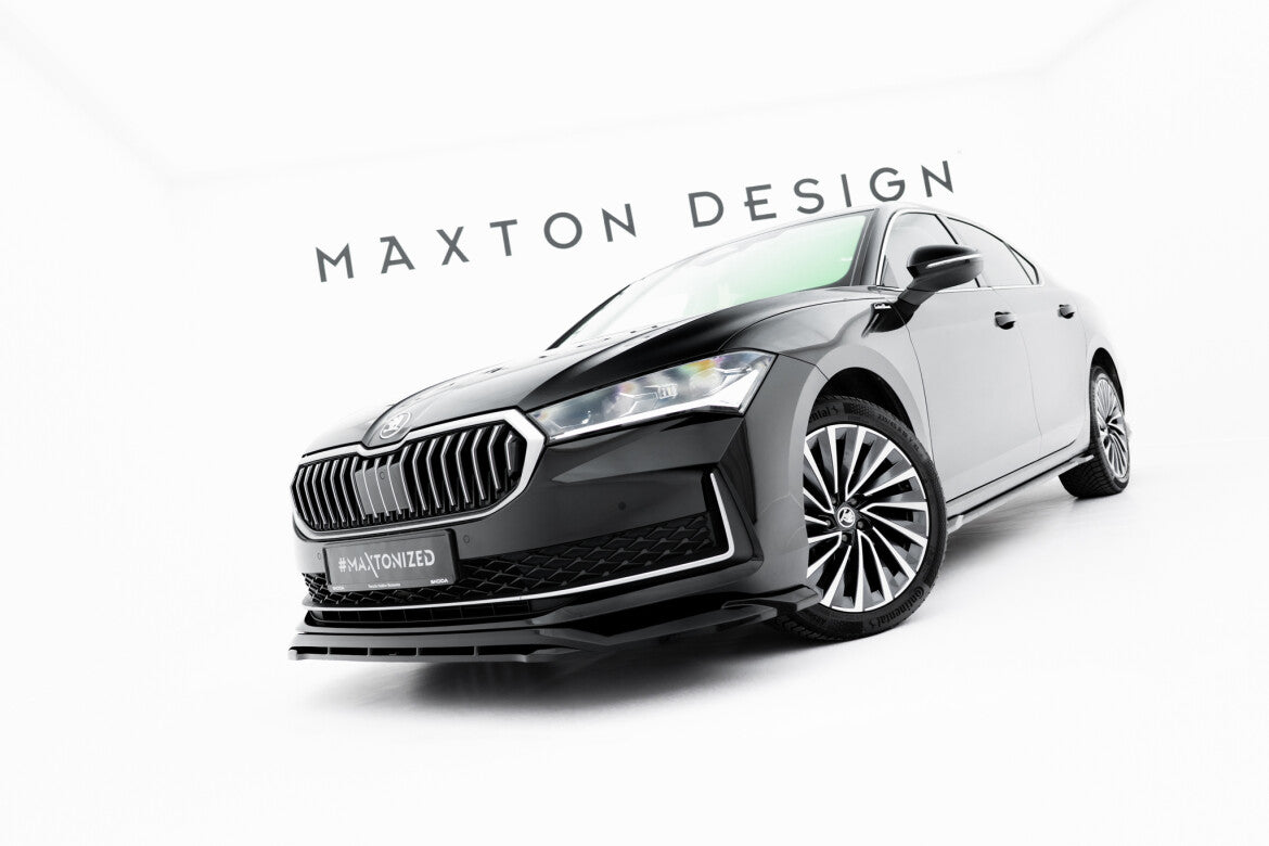 Frontlippe V.1 passend für Skoda Superb Mk4 schwarz Hochglanz