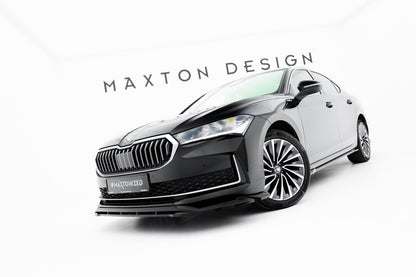 Frontlippe V.1 passend für Skoda Superb Mk4 schwarz Hochglanz