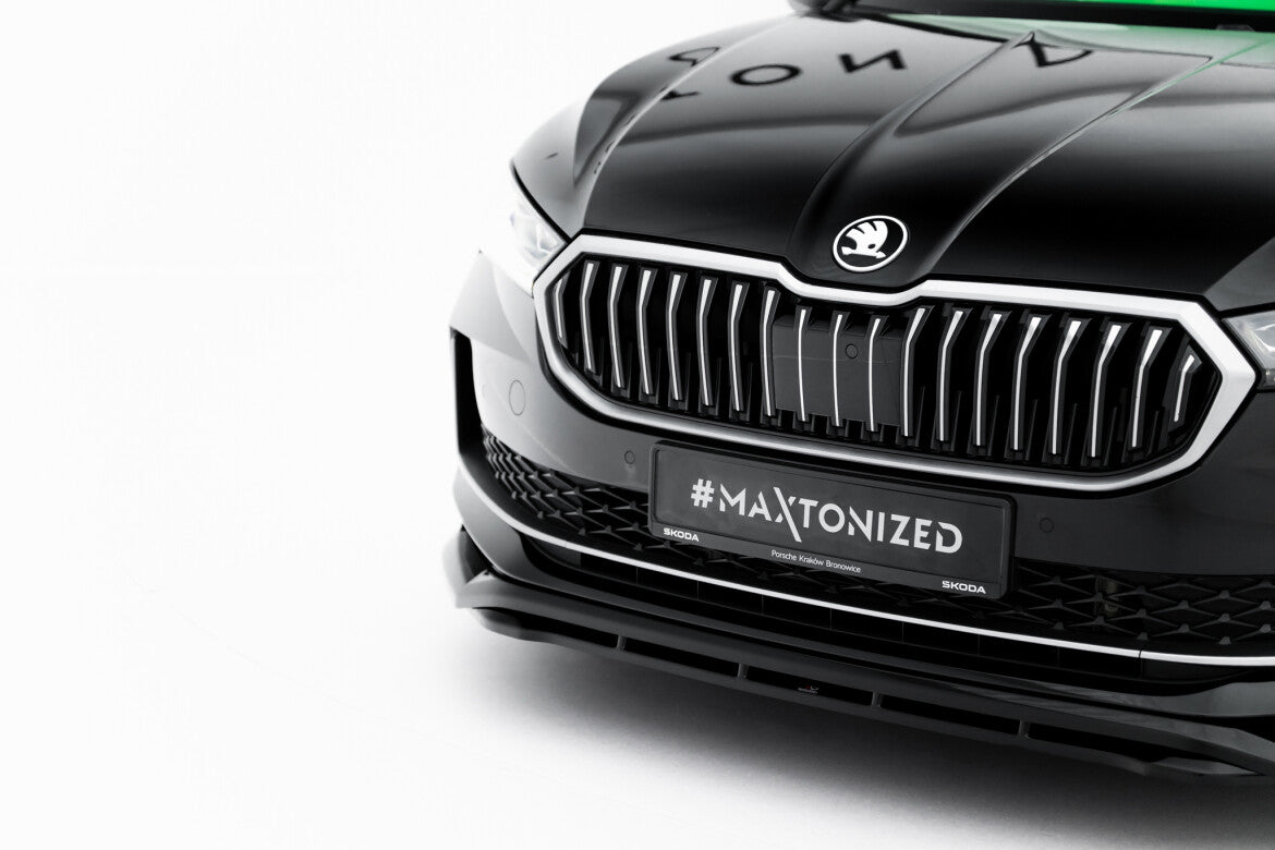 Frontlippe V.1 passend für Skoda Superb Mk4 schwarz Hochglanz