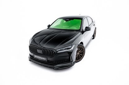 Frontlippe V.1 passend für Skoda Superb Sportline Mk4 schwarz Hochglanz