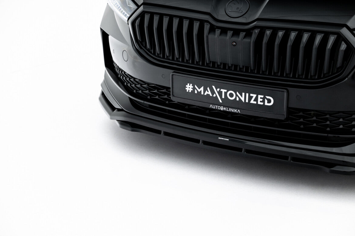 Frontlippe V.1 passend für Skoda Superb Sportline Mk4 schwarz Hochglanz