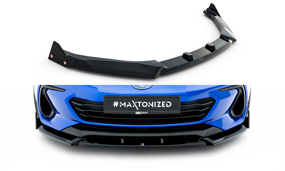 Frontlippe V.1 passend für Subaru BRZ Mk2 schwarz Hochglanz + Flaps matt
