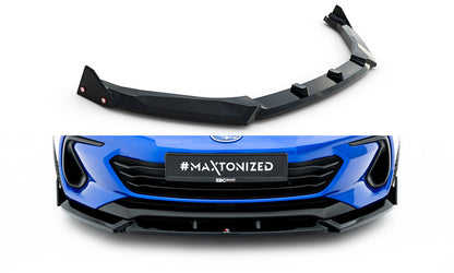 Frontlippe V.1 passend für Subaru BRZ Mk2 schwarz Hochglanz + Flaps matt