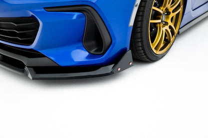 Frontlippe V.1 passend für Subaru BRZ Mk2 schwarz Hochglanz + Flaps matt