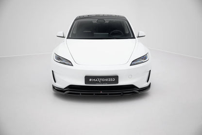Frontlippe V.1 passend für Tesla Model 3 Performance Mk1 FL schwarz Hochglanz
